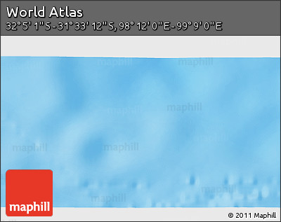 Shaded Relief 3D Map of the Area around 31° 49' 7" S, 98° 40' 30" E