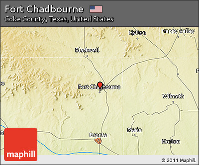 Physical 3D Map of Fort Chadbourne