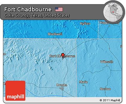 Political 3D Map of Fort Chadbourne