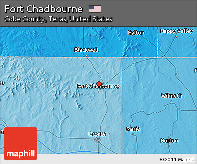 Political 3D Map of Fort Chadbourne