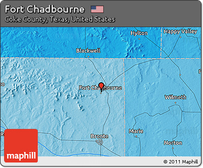 Political 3D Map of Fort Chadbourne