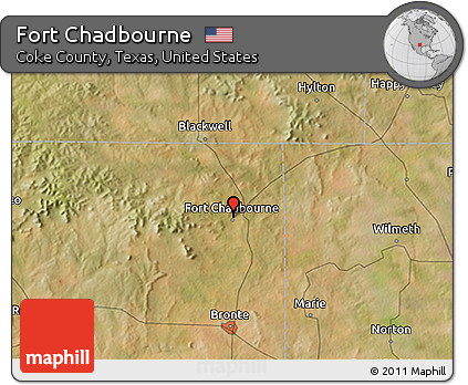 Satellite 3D Map of Fort Chadbourne
