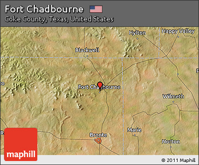 Satellite 3D Map of Fort Chadbourne