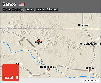 Shaded Relief 3D Map of Sanco
