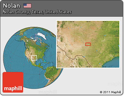 Satellite Location Map of Nolan