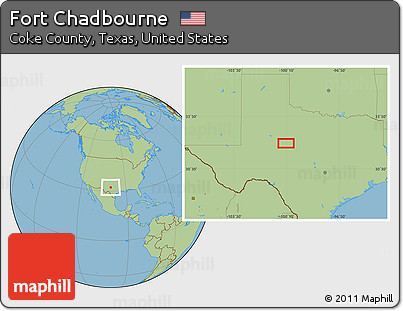 Savanna Style Location Map of Fort Chadbourne