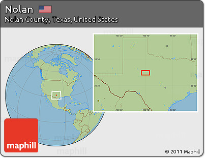 Savanna Style Location Map of Nolan