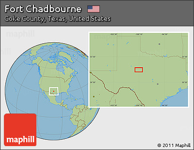 Savanna Style Location Map of Fort Chadbourne