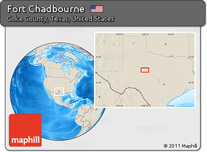 Shaded Relief Location Map of Fort Chadbourne