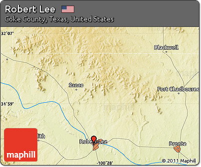 Physical Map of Robert Lee