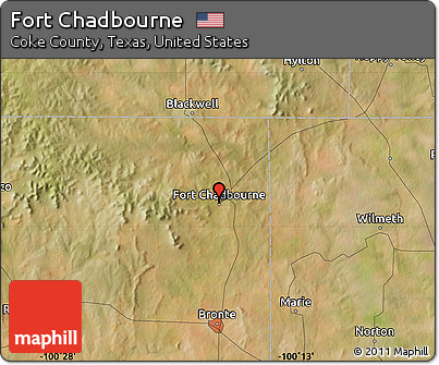 Satellite Map of Fort Chadbourne