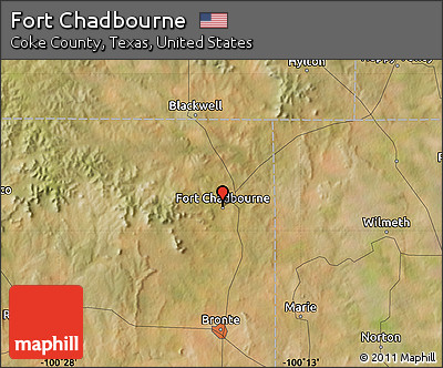 Satellite Map of Fort Chadbourne