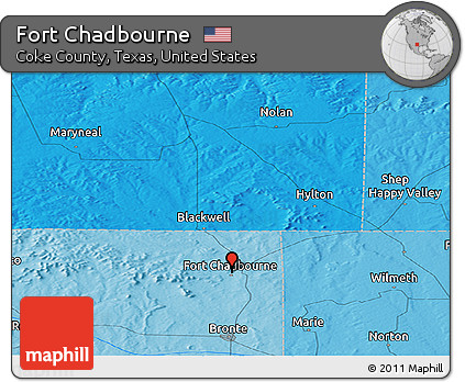 Political Panoramic Map of Fort Chadbourne