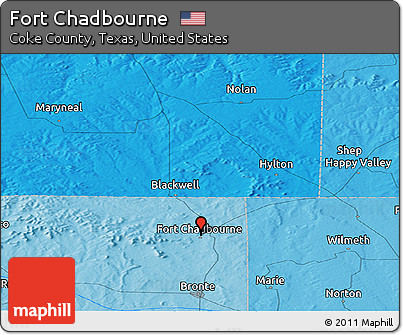 Political Panoramic Map of Fort Chadbourne