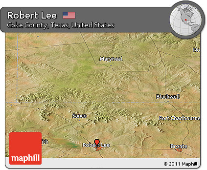 Satellite Panoramic Map of Robert Lee