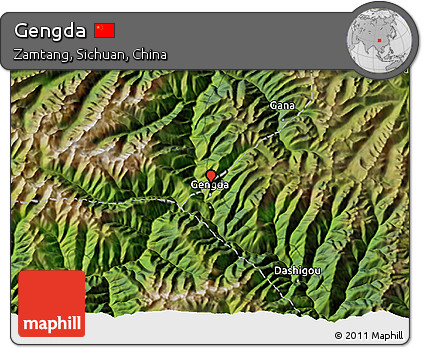 Satellite 3D Map of Gengda