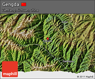 Satellite 3D Map of Gengda