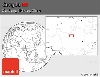 Blank Location Map of Gengda