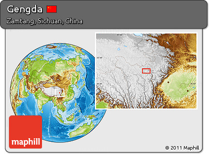 Physical Location Map of Gengda