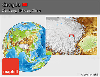 Physical Location Map of Gengda