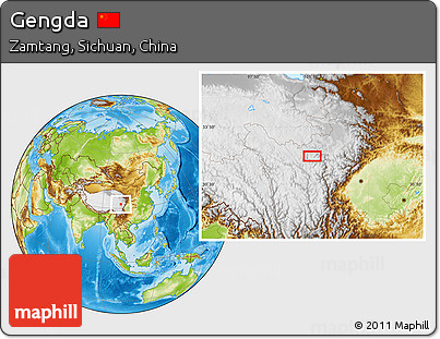 Physical Location Map of Gengda