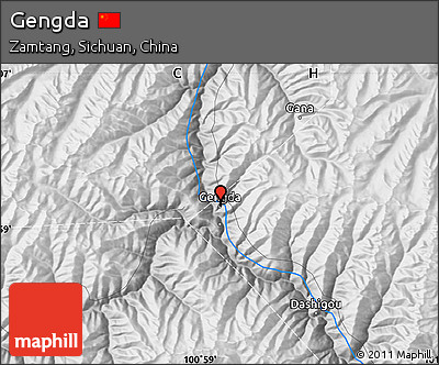Physical Map of Gengda