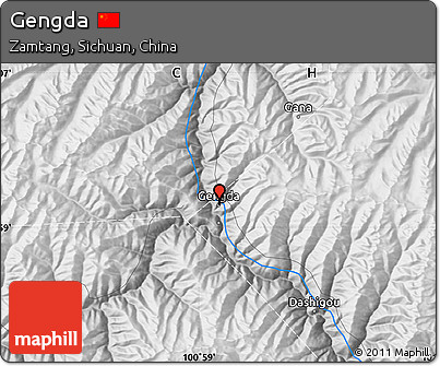 Physical Map of Gengda