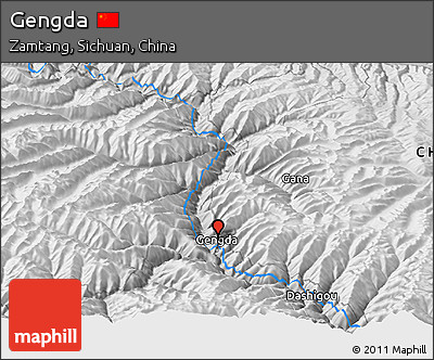 Physical Panoramic Map of Gengda