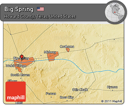 Physical 3D Map of Big Spring