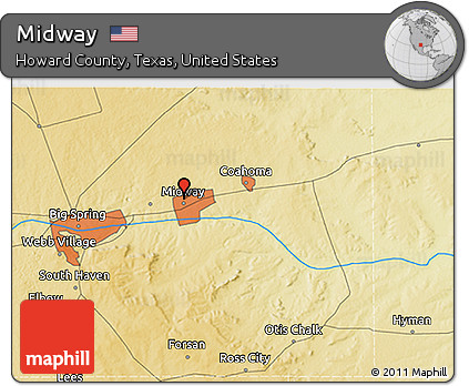 Physical 3D Map of Midway