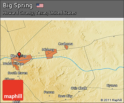Physical 3D Map of Big Spring