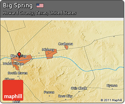 Physical 3D Map of Big Spring