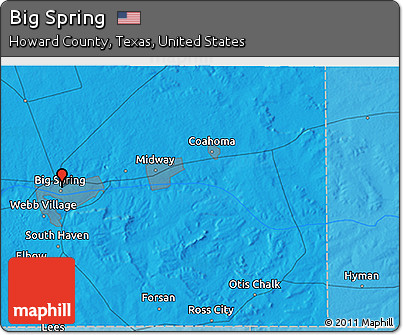 Political 3D Map of Big Spring