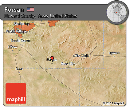 Satellite 3D Map of Forsan