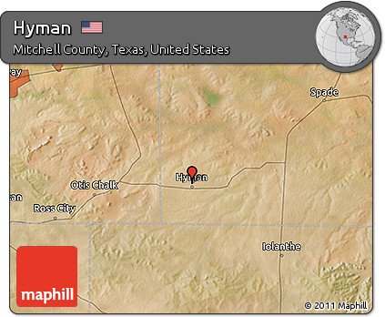 Satellite 3D Map of Hyman
