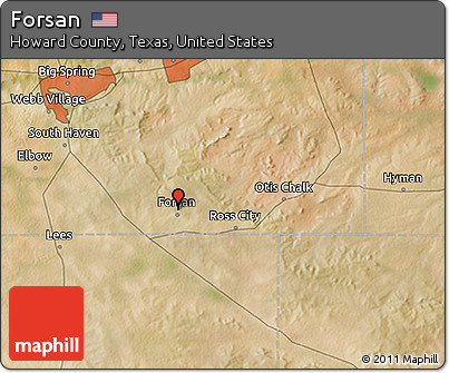 Satellite 3D Map of Forsan