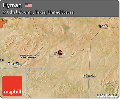 Satellite 3D Map of Hyman