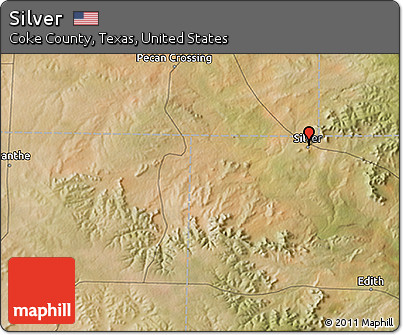 Satellite 3D Map of Silver