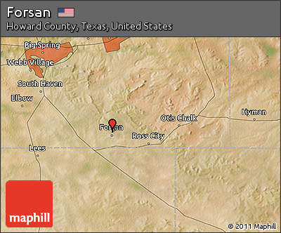 Satellite 3D Map of Forsan
