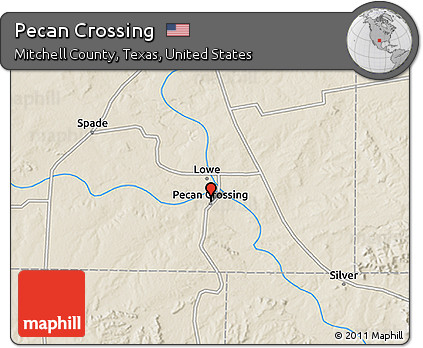 Shaded Relief 3D Map of Pecan Crossing