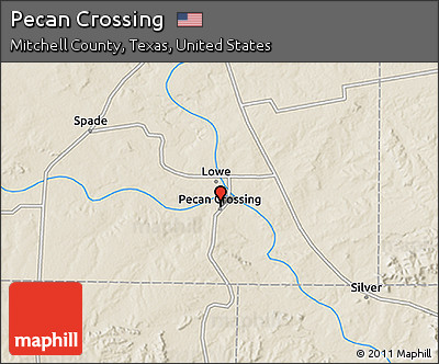 Shaded Relief 3D Map of Pecan Crossing