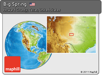 Physical Location Map of Big Spring