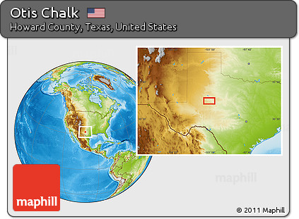 Physical Location Map of Otis Chalk