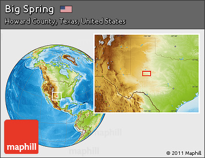 Physical Location Map of Big Spring