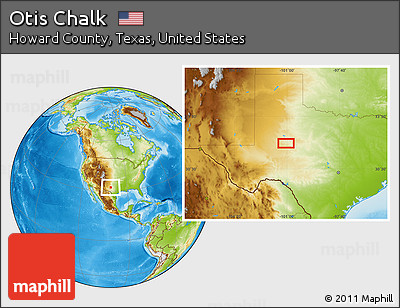Physical Location Map of Otis Chalk