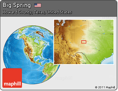 Physical Location Map of Big Spring