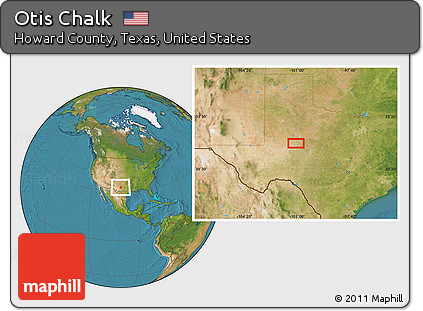 Satellite Location Map of Otis Chalk