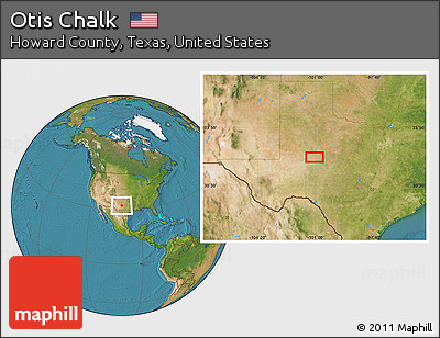 Satellite Location Map of Otis Chalk