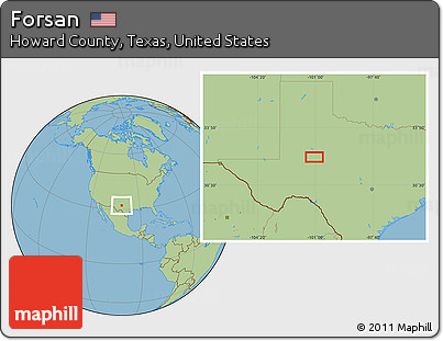 Savanna Style Location Map of Forsan
