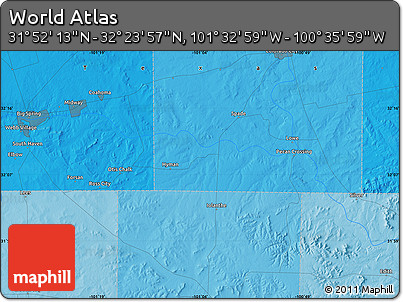 Political Map of the Area around 32° 8' 5" N, 101° 4' 29" W